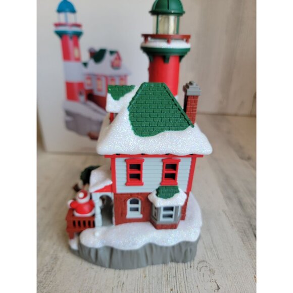 Hallmark NEW boat tree luminous Lighthouse Santa polar bear table top Xmas - Picture 6 of 8